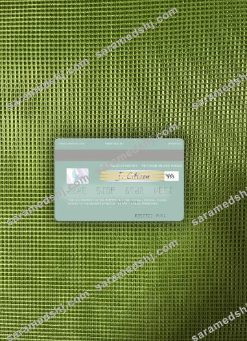 Mauritania BNP Paribas visa debit card photolook back